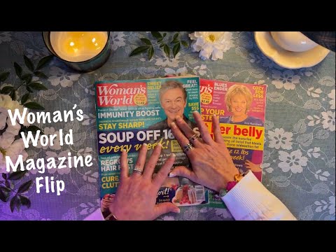 ASMR Woman's World Magazine flip (No talking only) Page turning, paper crinkles.