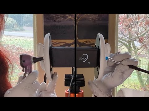 ASMR - Twin Ear Cleaning - Picking, Gloves, Otoscope - Soft Spoken