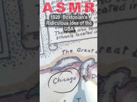 A Bostonian’s Ridiculous Idea of the USA 1920 - ASMR funny map tracing