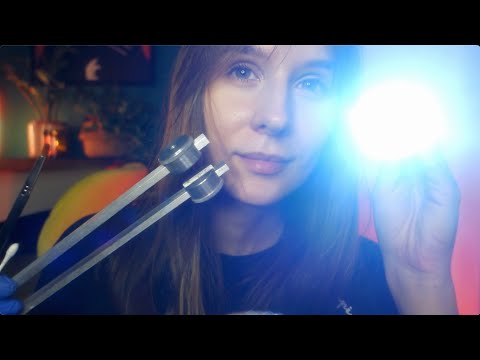 ASMR po polsku 🌙 TEST SŁUCHU I WZROKU 👁👂🏼 ROLEPLAY LEKARZ (osobista uwaga)