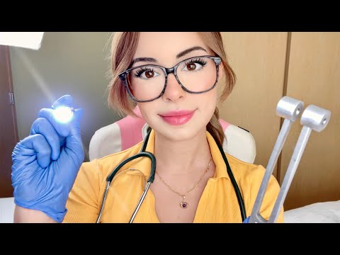 ASMR Detailed Nurse Exam In BED Medical Exam Cranial Nerve Examination, Eye, Ear, Personal Attention