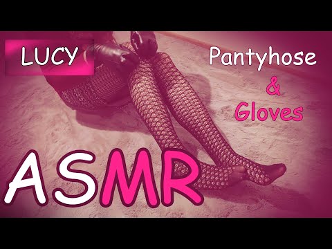 ASMR Pantyhose & Leather gloves | Scratching & Tapping |