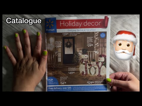 ASMR Walmart Christmas catalog page turning whisper