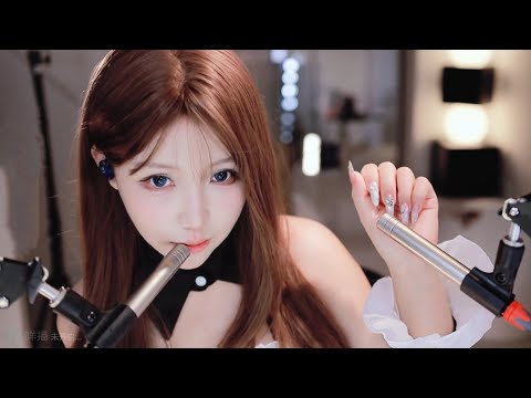 ASMR 3dio 귀마이크 입소리 | Hand movements with Mouth sounds