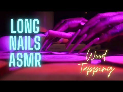ASMR| Long nails tapping on wood| Dim Light ASMR (no talking, looped) Fall asleep quick