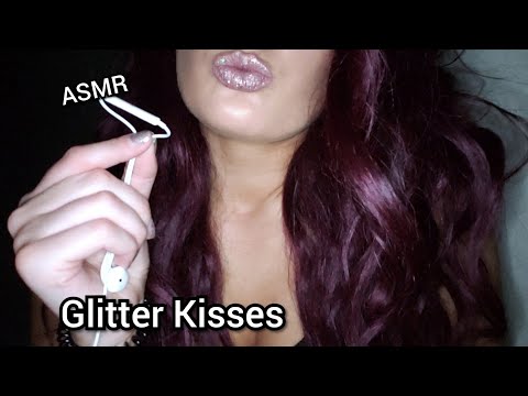 ASMR KISSES FOR 1,000 SUBSCRIBERS 🖤, Little Bit of Mic Licking, Hand Movements, Sparkly Star Lips