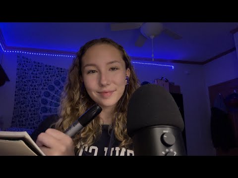 ASMR criminal sketch artist sketches and asks questions 💜