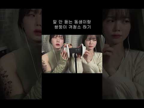 ASMR 말 안 듣는 동생과 쌍둥이 귀청소 하면 생기는 일