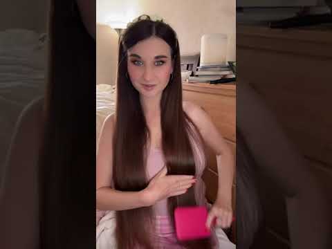 Long hair prep today #asmr #longhair #silkyhair #longhairasmr