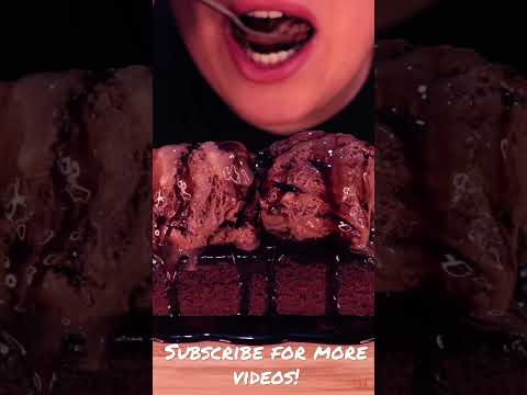 Chocolate Brownie & Ice Cream #shorts #asmr #eatingsounds