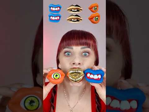 ASMR Jelly Lips Lollipops Emoji Eating  #mukbang #eatingsounds