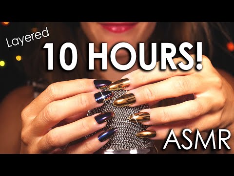 10 HOURS ASMR NO TALKING - INTENSE DEEP BRAIN SCRATCHING LAYERED