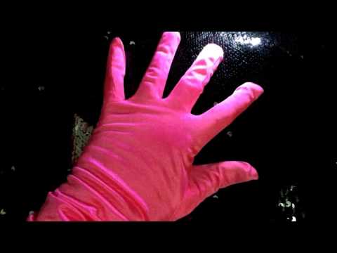 Opera Gloves😻Black LATEX♥ Rubber Gloves with NAILS😸Knitted Gloves 💙 Mermaid Pillow💗[[ASMR]]