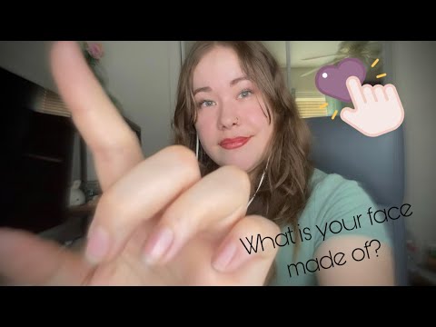 ASMR| Face-Tapping| What is Your Face Made Of + Hair Brushing