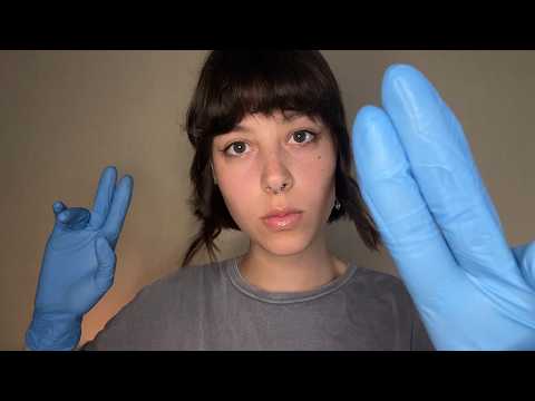 asmr cranial nerve exam - fast and aggressive, camera touching