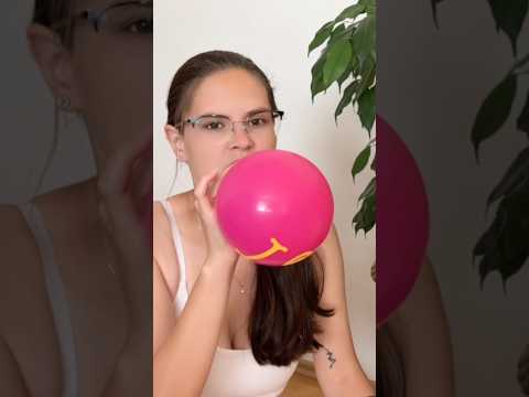 Blowing Pink Balloon #asmr #balloon #blowing