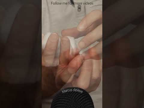 ASMR Gently Dropping Cotton Wool Into Hands #short