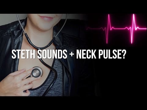 Happy Heartbeats Attempted Neck Visual With Stethoscope Heart | Female Heartbeat ASMR
