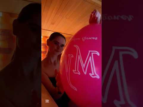 Sauna Night 💓 Blowing Pink Balloon #asmr #balloon #sauna #viral
