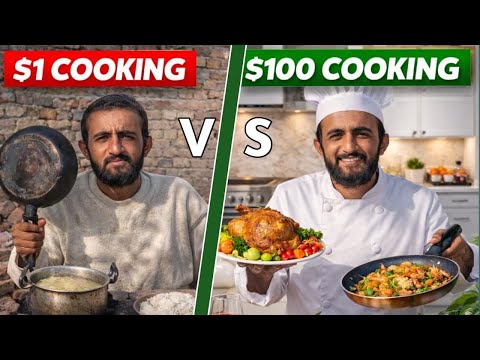 ASMR $1 Cooking Vs $100 Cooking 