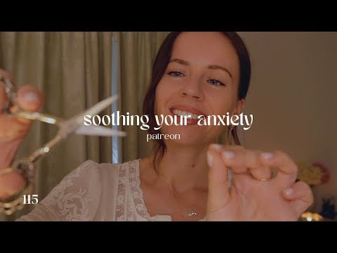 ASMR REIKI for anxiety relief (crystal healing, pulling anxious thoughts, cord cutting)
