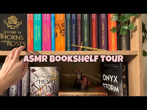 ASMR Lofi Bookshelf Tour (Tapping, Scratching, Tracing & Whispering)