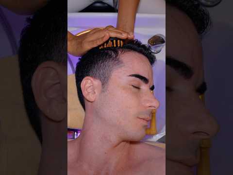 ASMR: Relaxing Thai Head Oil & Water Massage with Scalp Check #shorts