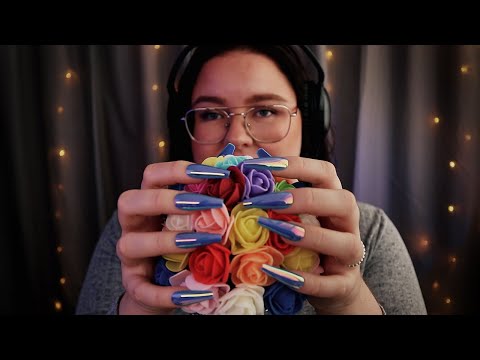 ASMR Long nails ♥ Pratar Svenska/Norska/Engelska *REAL TALK* Mic scratching, tapping..