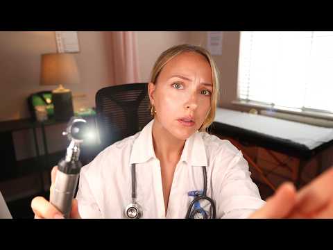 ASMR Realistic Medical GP Check-up with full examination eyes, ears, throat, vitals, cranial nerves