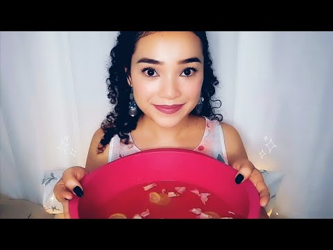 ASMR RELAXE SEUS PÉS AQUI  (Atenção Pessoal, Esfoliação, Massagem, Água, Hand Sounds)