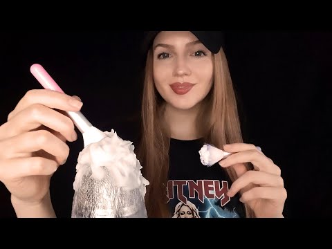 АСМР Пена для бритья на микрофоне + Кисти • ASMR Shaving cream on microphone + Brushes