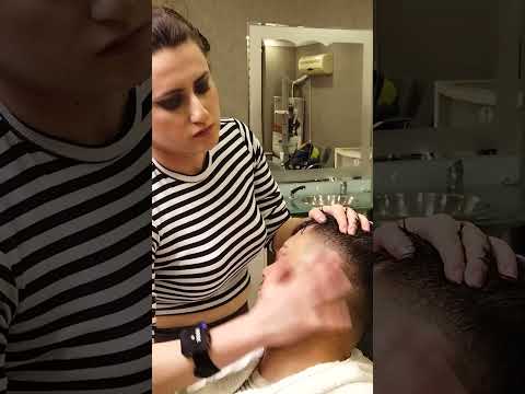 💈RELAXING ASMR EAR MASSAGE WITH TURKISH LADY BARBER  #relax #massage #ladybarber