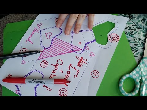 ASMR {Drawing and Tracing} Scissors - Tape - Tapping - No Talking - Lo-Fi (Hearts!)