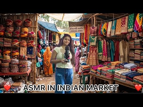 ASMR Indian Street Market 🇮🇳 | Budget Shopping, Clothes, Food & Village Vibes