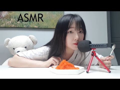 ASMR 날치알 먹방 Flying fish roe ナルチアル食べる音