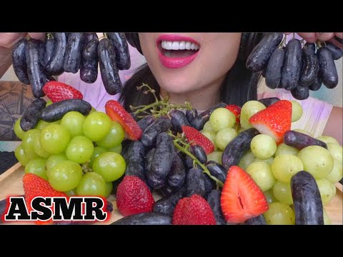 ASMR FRESH KYOHO GRAPES (SATISFYING EATING SOUNDS) NO TALKING | SAS-ASMR