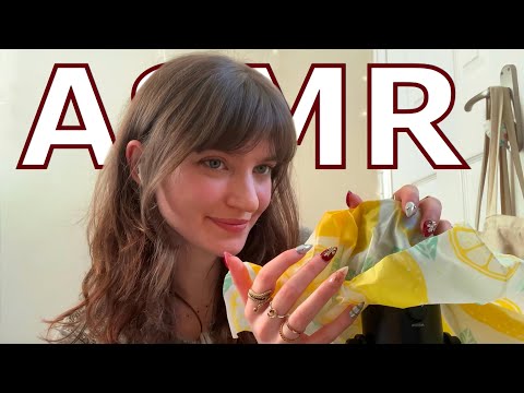 ASMR ~ Beeswax Wraps (No Talking, Sticky Tapping, Crinkling, Gripping)
