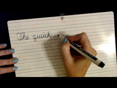 ASMR | Writing Cursive Letters (Soft Spoken)