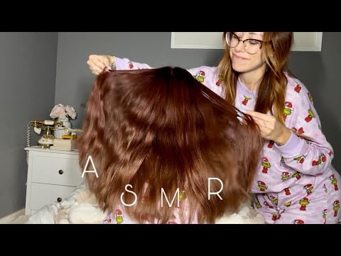 ASMR Brushing my Daughter’s Hair, Back Scratching, Whisper 