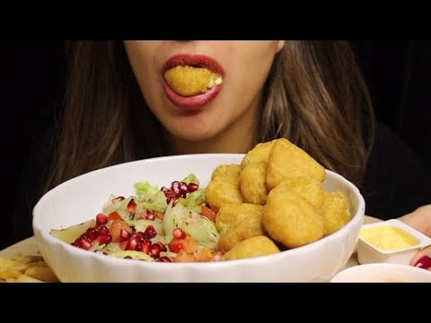 ASMR CHILICHEESE BALLS HOMEMADE SALAD FRIES MUKBANG no talking CREMA ASMR #asmr #mukbang #cheese
