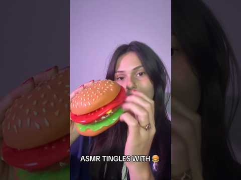 ASMR with a burger! #asmr #fyp #asmrsounds #triggersforsleep #viral #relax #asmrfood #algorithm