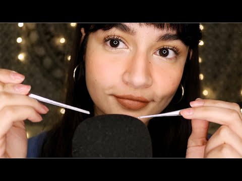 ASMR Mic Plucking/Scratching (UP CLOSE INAUDIBLE Whispers)