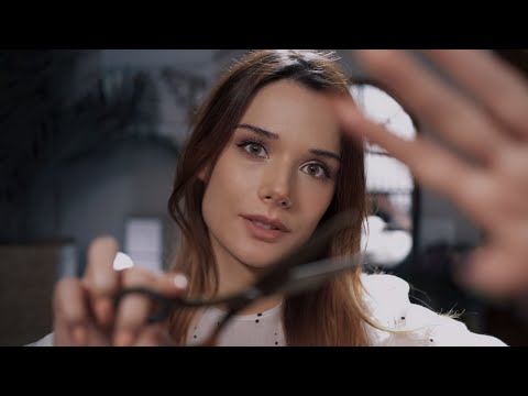 ASMR Realistic Hair Cut , Shampoo , Scalp Massage - Relaxing Roleplay for Sleep