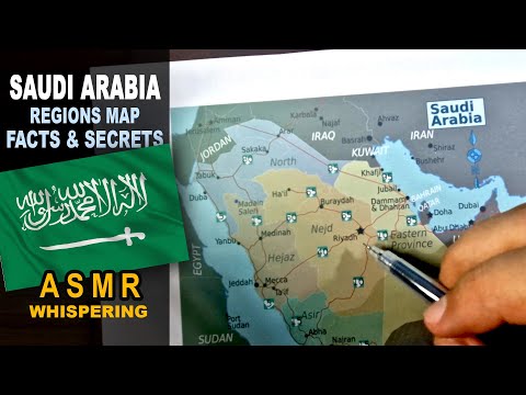 ASMR: SAUDI ARABIA Provinces Map Tracing | Key Facts and Highlights | ASMR maps and facts