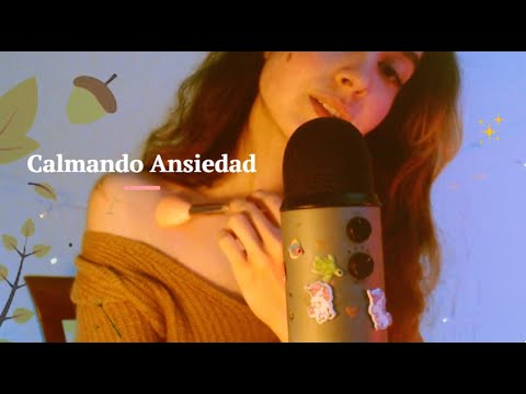 ASMR 💕 Calmando ANSIEDAD para  FLUIR , ACARICIO TU CARITA con BROCHAS (Muchos Visuales)