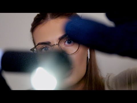 ASMR Light Triggers Eye Exam 🔦 (old school, latex gloves, whispered)