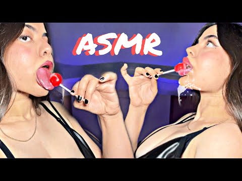 ASMR | MILKY LICKING + LOLLIPOP, MOUTH SOUNDS, CLOSE-UP EATING EARS |