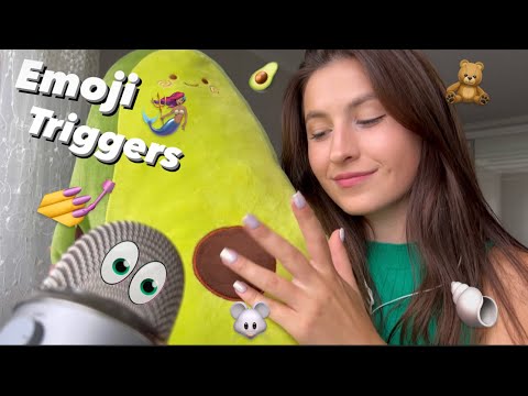 🥑Asmr emoji triggers in 1 minute🧸Emoji challenge#asmr #emojitriggers #asmrvideo #emojichallenge