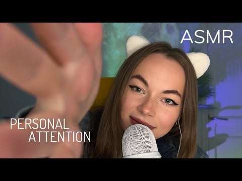 ASMR | CALMING personal attention, wet mouth sounds, purring