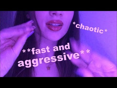 ASMR | Fast and aggressive mouth sounds and hand movements (unpredictable and a bit chaotic) ⚡️💤